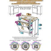 Modilayn YENİCE 115x97x32,5 cm 3 raflı ve 3 sepetli dolap ile çamaşırlarınız artık daha düzenli. - 5
