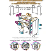 Modilayn YENİCE 110x97x32,5 cm 3 raflı ve 3 sepetli dolap ile çamaşırlarınız artık daha düzenli. - 5