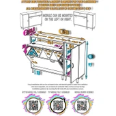 Modilayn YENİCE 125x97x32, 5 cm 3 raflı ve 3 sepetli dolap ile çamaşırlarınız artık daha düzenli. - 5