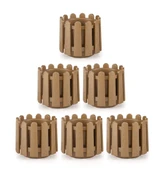 Omnipazar SO-İS03 İstanbul Dekoratif Yuvarlak Saksı 6,6 lt Mocha 6 Adet thumbnail 1