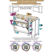 Modilayn YENİCE 135x97x32, 5 cm 3 raflı ve 3 sepetli dolap ile çamaşırlarınız artık daha düzenli. - 5