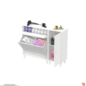 Modilayn YENİCE 125x97x32,5 cm 3 raflı ve 3 sepetli dolap ile çamaşırlarınız artık daha düzenli - 7