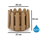 Omnipazar SO-İS03 İstanbul Dekoratif Yuvarlak Saksı 6,6 lt Mocha 6 Adet thumbnail 2