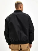Erkek Düz Bomber Ceket - Siyah thumbnail 6