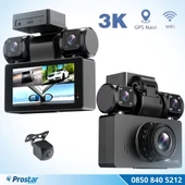 4 Kameralı 3K Ultra HD WIFI GPS Park Modu Özellikli 360 Kamera Seti thumbnail 1