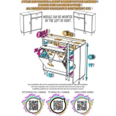 Modilayn YENİCE 120x97x32,5 cm 3 raflı ve 3 sepetli dolap ile çamaşırlarınız artık daha düzenli thumbnail 5