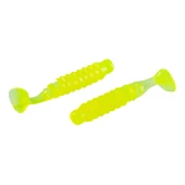 Silikon Kurt Yem - 1,5g 45mm - Fishack - 10 Adet - UV Silikon - Fluo Green - Karides Kokulu - 4