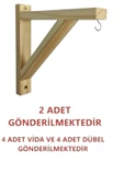 XYZ Duvar Rafı , Raf Ayağı , Askılı Ahşap Çiçeklik (2 Adet ) thumbnail 2