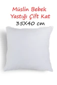 Cottonest Müslin Bebek Yastığı Saf Boncuk Silikon Dolgulu 35x40 Cm - 1