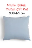Cottonest Müslin Bebek Yastığı Saf Boncuk Silikon Dolgulu 35x40 Cm - 1