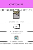 Cottonest ÇİFT KİŞİLİK YATAK ÖRTÜSÜ SETİ İKİ YASTIKLI SAÇAKLI - 4