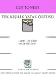 Cottonest Tek Kişilik Yatak Örtüsü Saçaklı - 4