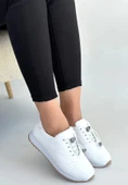 BİÇOMİ Finna Beyaz Cilt Bağcıklı Spor Ayakkabı thumbnail 1