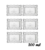 Porsima Almina 6'lı Kahve Yanı Lokumluk Sunumluk Cam Kase Seti Mini İkramlık Şekerlik, Reçellik, Sosluk Kase - 2