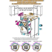 Modilayn YENİCE 110x97x32, 5 cm 3 raflı ve 3 sepetli dolap ile çamaşırlarınız artık daha düzenli. - 5