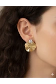 bettin tasarım Xuping Gold Işıltılı Çelik Kadın Küpe thumbnail 3