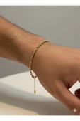 bettin tasarım 316L Çelik Kararmaz Klasik Burgu Unisex Bileklik 4mm Kalınlık - 4