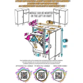 Modilayn YENİCE 110x97x32,5 cm 3 raflı ve 3 sepetli dolap ile çamaşırlarınız artık daha düzenli thumbnail 5