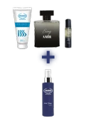 Ersağ AMİR EDP ERKEK PARFÜM 100 cc.AMİR ERKEK PARFÜM 15 ML,SAÇ JÖLESİ ISLAK GÖRÜNÜM 200 ML ALANA VÜCUT SPREYİ MARİN 200 ML - 1