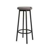 Step-Up 2 Tabureli Yüksek Ayaklı Raflı Yemek Masası Ceviz/Siyah 100x50x100 - 6