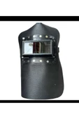 Deri Maske Kaynakçı Katlanır Kapaklı Deri Maskesi + Cam - 3