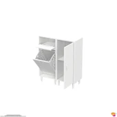 Modilayn YENİCE 70x97x32,5 cm 3 raflı ve 3 sepetli dolap ile çamaşırlarınız artık daha düzenli. - 8