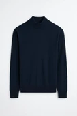 Fincher Yarım Balıkçı Regular Fit Boğazlı Erkek Kazak - Lacivert - 1