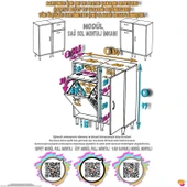 Modilayn YENİCE 80x97x32,5 cm 3 raflı ve 3 sepetli dolap ile çamaşırlarınız artık daha düzenli. thumbnail 5