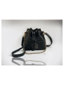 Remuse Büzgülü Model Si̇yah Kadın Omuz Çantası thumbnail 3