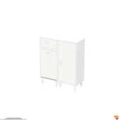 Modilayn YENİCE 90x97x32,5 cm 3 raflı ve 3 sepetli dolap ile çamaşırlarınız artık daha düzenli. - 6