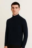 Fincher Yarım Balıkçı Regular Fit Boğazlı Erkek Kazak - Lacivert - 2