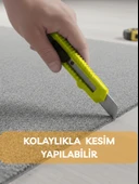 Beylini Falçata Plastik Gövde Geniş Maket Bıçağı Büyük Boy Halı Karton Kutu Gündelik Kullanım Hobi Bıçağı Sarı 15 CM - 2