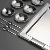 Jumbo 4200 Gold Çelik Çay Seti thumbnail 2