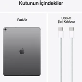 iPad Air M3 Wi-Fi + Cellular 512 GB 13" MCJ94TU/A Uzay Grisi Tablet - 6