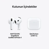 Apple AirPods 4 ANC MXP93TU/A Bluetooth Kulak İçi Kulaklık (Apple Türkiye Garantili) - 5