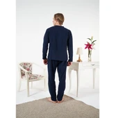 Estiva Düz Renk Uzun Kol Polar Erkek Pijama Takım thumbnail 2