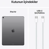 iPad Air M3 Wi-Fi + Cellular 512 GB 13" MCJ94TU/A Uzay Grisi Tablet - 5