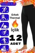 Erkek Termal İçlik Siyah İçi Polar Kışlık 12 Adet thumbnail 1