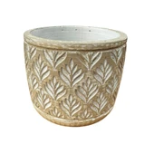 Bitki Tasarımı Ev dekorasyon Bej Lotus Beton Saksı Çiçeklik Saksılık thumbnail 4