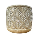 Bitki Tasarımı Ev dekorasyon Bej Lotus Beton Saksı Çiçeklik Saksılık thumbnail 3