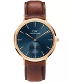 DW00600708 Kahverengi Deri Erkek Kol Saati thumbnail 1