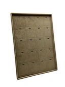 Dikine Süet Kumaş Kahve 34-24 Cm Ayaklı 20 Pedli Kolye Tabla Stand thumbnail 4