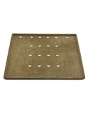 Süet Kumaş Kahve 34-24 Cm Ayaklı 18 Pedli Kolye Tabla Stand thumbnail 5