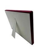 Süet Kumaş Bordo 34-24 Cm Ayaklı 18 Pedli Kolye Tabla Stand - 3