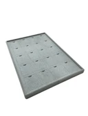 Dikine Süet Kumaş Gri 34-24 Cm Ayaklı 20 Pedli Kolye Tabla Stand - 2