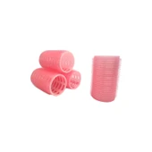 Croc 4lü Küçük Boy Plastik Bigudi Pembe CB21 - Cırtlı Yapışkanlı Saç Bigudisi thumbnail 1