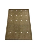 Dikine Süet Kumaş Kahve 34-24 Cm Ayaklı 20 Pedli Kolye Tabla Stand thumbnail 2