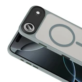 iPhone 17 Air Uyumlu Kılıf Mat Arka Yüzey Wireless Şarj Özellikli Flet M-safe Kapak thumbnail 11