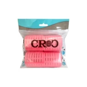 Croc 4lü Büyük Boy Plastik Bigudi Pembe CB23 - Cırtlı Yapışkanlı Saç Bigudisi thumbnail 2