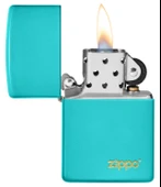 Zippo 49454ZL-087048 Flat Turquoise Zippo Lasered Çakmak - 2